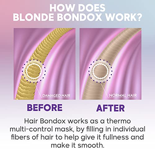 טיפול שיער בונדוקס בלונד 2.82 עוז מסכת שיער סגולה לבלונדיניות / ללא פורמלדהיד וללא אכזריות / תוצאות עד 1-3 חודשים