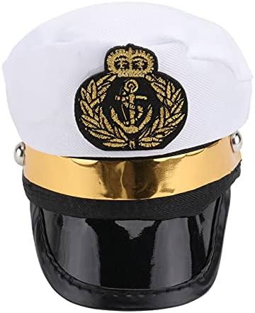 ליל כל הקדושים תלבושות חתול תלבושות קפטן כובע לכלבים, חיות מחמד קפטנים כובע מלחים ים קפטן לבן קפטן כובע עבור חג המולד