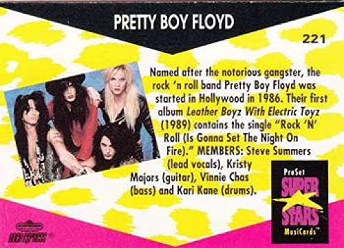 1991 Pro Set Superstars Musicards Nonsport 221 Pretty Boy Floyd רשמי מורשה כרטיס מסחר בגודל סטנדרטי של כמה מכוכבי