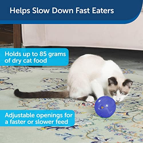 פטסייף סלים קאט מזין כדור-משחק אינטראקטיבי עבור החתול שלך-למלא עם מזון ופינוקים-נהדר עבור חלק שליטה ומהיר אוכלי