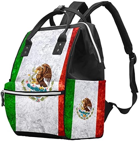 דגל באנר מקסיקני על תרמיל תיק חיתולים וינטג