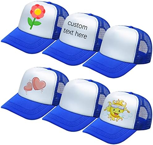 6 חבילות ילדים משאיות רשת כובע diy sublimation ריק כובע בייסבול כובע מתכוונן ספורט מתכוונן חיצוני Snapback Sun Hat Trucker