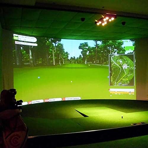 סימולטור גולף של Liruxun סימולטור השפעה תצוגה מסך הקרנת מסך מקורה חומר בד לבן גולף תרגיל גולף יעד