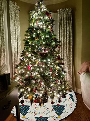 חצאית עץ חג המולד גדולה עצי חג מולד וזרות חצאית עץ בגודל 48 אינץ