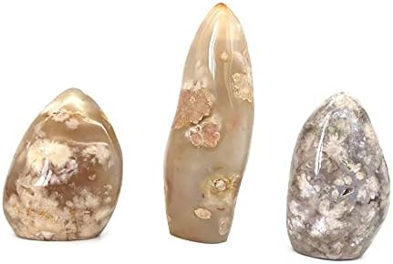 Heeqing AE216 פריחת דובדבן טבעי אגת קוורץ קריסטל חופש ריפוי אבני ריפוי מציג דגימה מינרלית תפאורה של אבנים טבעיות