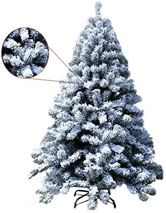 6.8ft מלאכותי שלג/עץ חג מולד נוהר, אורן ציר מופרך 210 סמ עץ עץ עץ עיצוב עם מעמד מתכת, PVC PVC עץ מלא עץ מלא עבור