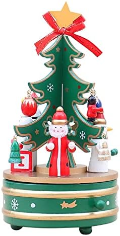 סאנשיין משפחת תינוקות חג המולד לחג המולד עץ עץ סיבוב קופסת מוזיקה קופסת מוסיקה קופסת עץ חג המולד קישוט מתנות לילדים אתה הפראי