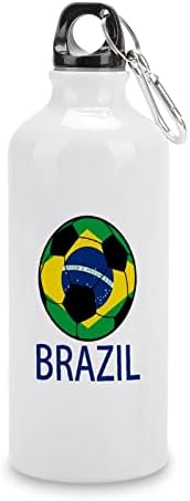 בקבוק אלומיניום ספורט בברזיל ספורט בקבוקי מים ספורטיביים ניידים עם קרבינר ומכסה טוויסט