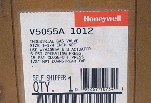 Honeywell, Inc. V5055A1012 1-1/4 אינץ 'שסתום גז תעשייתי, 15 PSI מקסימום