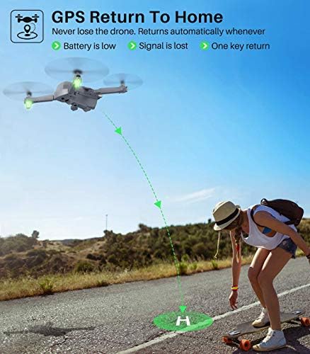 Syma X500 4K מזלט עם מצלמת UHD למבוגרים, קל Quadcopter GPS למתחילים עם זמן טיסה של 56 דקות, מנוע מברשת, תיבת FPV 5GHz,
