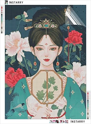 ציור יהלום 5 ד תרגיל מלא אישה סינית קלאסית תפר צלב רקמת קיר אמנות דקור 35.4 * 23.6 אינץ