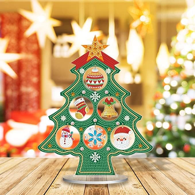 לוסנדי DIY 5D כפול צדדי עץ חג המולד עץ יהלום ערכות קישוט