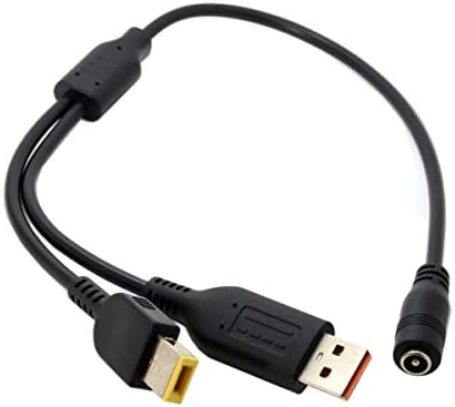CableCC 5.52.1 ממ DC ג'ק נקבה עד USB מיוחד ומטען מלבן כבל זכר ל Lenovo ThinkPad עבור Yoga3-14 Yoga900 700