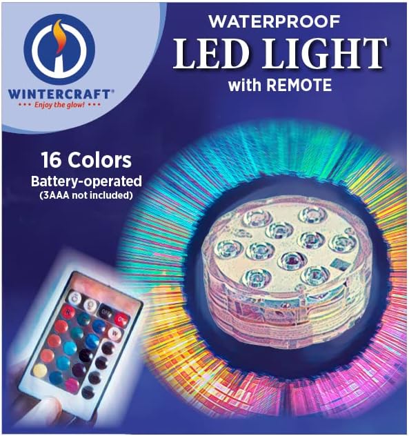 Wintercraft LED Puck Light Light עם מרחוק