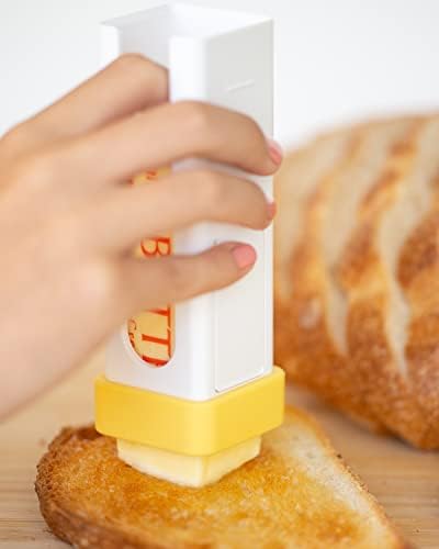 Butterbox ™ - מחזיק חמאה עטור פרסים שהוא יותר ממנה! אטום אוויר אטום + צלחת חמאה זקופה ומפזר שתופס פחות מקום!