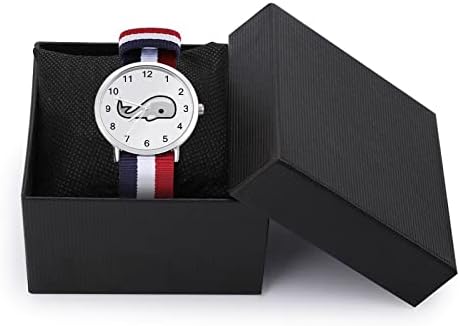 קטן לווייתן רך ארוג רצועת שעון סגסוגת שעון עם ניילון רצועת יום הולדת מתנות לגברים נשים