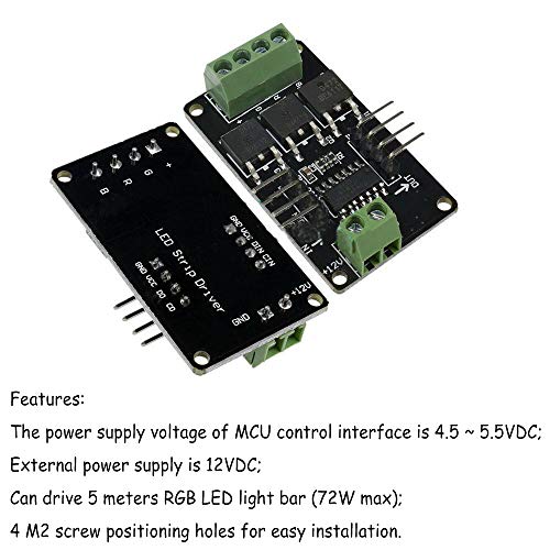 Acxico 1PCS צבע מלא RGB LED Striv Driver מגן למגן למערכת Arduino uno R3 STM32 AVR V1.0 למערכת MCU 5V 5V