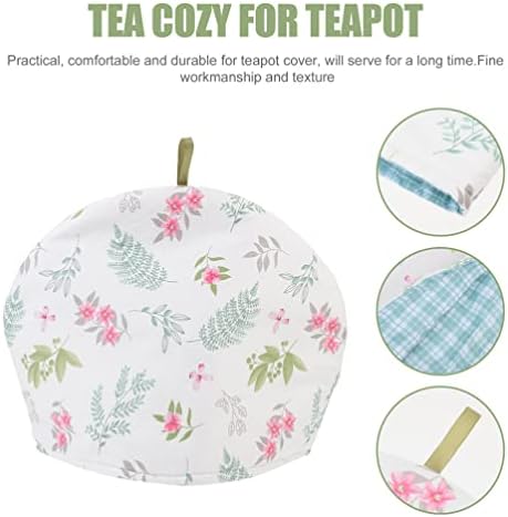 קאבילוק עיצוב חורף 2 יחידות כותנה תה כותנה נעימה לתה מודפס תה נעים שמור על כיסוי תה חמים קישוט כיסוי קומקום מבודד