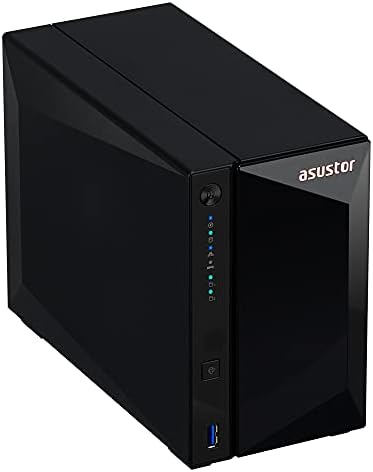 Asustor Drivestor 2 Pro AS3302T - 2 מפרץ NAS, 1.4GHz Quad Core, Port 2.5GBE, 2GB RAM DDR4, אחסון מחובר לרשת