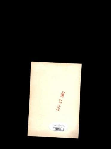 אד לופט JSA COA חתום וינטג '3x4 1950 צילום מקורי של ניו יורק ינקי - תמונות MLB עם חתימה