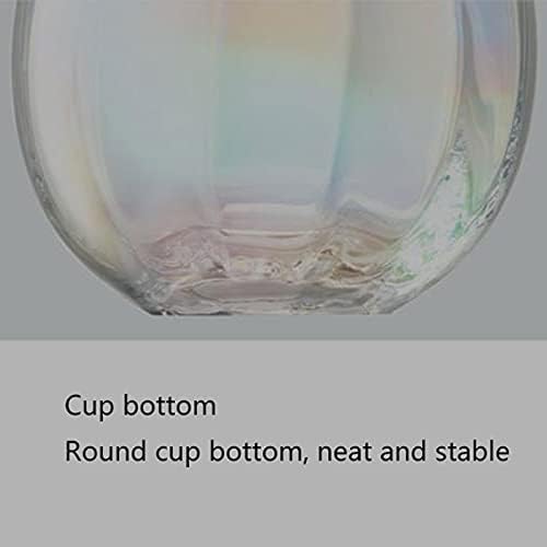 כוסות זכוכית של ארזארף כוס כוס זכוכית גביש דו חלקית סט כוס 12oz זכוכית צבעונית קפה ויסקי ויסקי יין משקה זכוכית