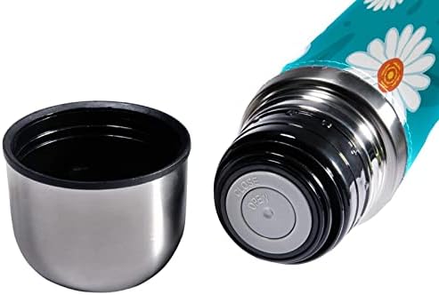 SDFSDFSD 17 גרם ואקום מבודד נירוסטה בקבוק מים ספורט ספורט קפה ספל ספל מעביר עור אמיתי עטוף BPA בחינם, רקע כחול