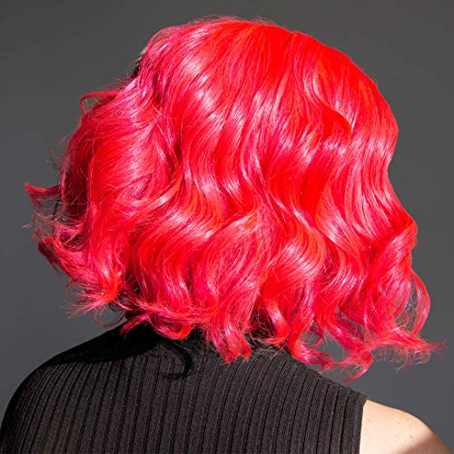 מאניק פאניקה צבע שיער ורוד חשמלי פוסיקט-מתח גבוה קלאסי-צבע שיער חצי קבוע-גוון ורוד ניאון תוסס עם נימות כתומות