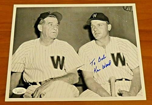 קן ווד חתום בייסבול בייסבול 8x10 עם JSA COA - תמונות MLB עם חתימה