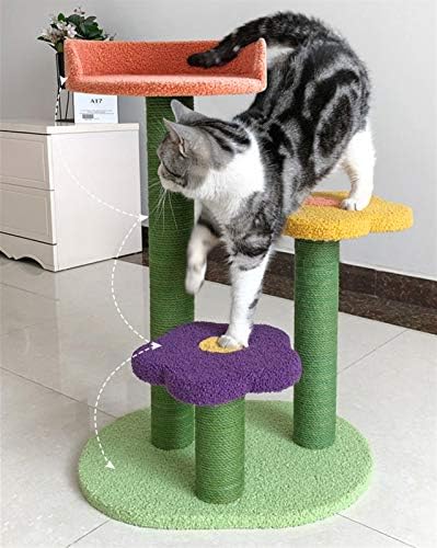 שיבוהן חתול עץ פטריות חתול מחמד המלטת פרח חתול טיפוס מסגרת גבוהה-סוף רב שכבה גדול חתול טיפוס מסגרת סיסל קפיצות