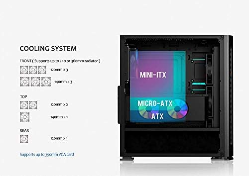 Raidmax ATX מחשב שולחני מחשב למשחקים מקרה Mid Tower PC Case עם למיעון RGB x4 ARGB אוהד ATX המחשב במקרה USB 3.0 זכוכית