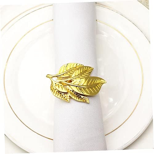 Hanabass 6 יחידות מפיות טבעת קישוטי חתונה וינטג 'מחזיק מפית מפית לשולחן מפית זהב מחזיק מפית מפית טבעות מפיות זהב טבעות
