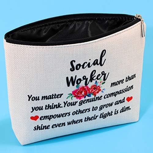 ג2עובד סוציאלי מתנה לנשים סוציאלי עובד קריירה עבודה הערכה נסיעות איפור תיק אתה משנה יותר ממה שאתה חושב