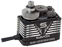 Savox Servos SB2292SG ביצועי מפלצת, מהדורה שחורה של סרוו ללא מברשות .07SEC/ 430.5OZ @ 7.4V