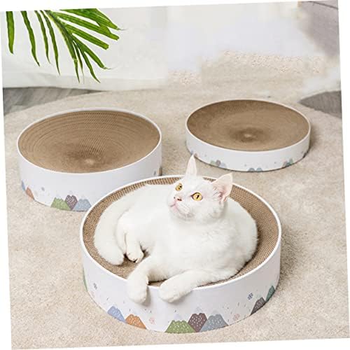 עגול חתול גרדן קערת חתול לחיות מחמד עבור הרי גודל שריטה נייר שינה שקוע לוח גלי דפוסגודל מגרד שלג חתלתול צורת מ ' חתלתול צעצועים
