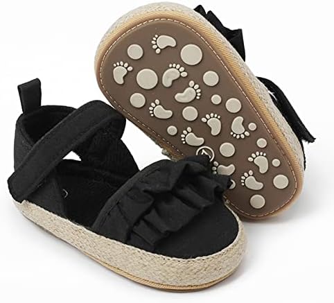 נערות תינוקות מפיפות נעליים להליכים ראשונים נעליים פעוטות סנדלים שטוחים 6 סנדלי פעוטות
