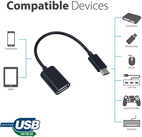 מתאם OTG USB-C 3.0 תואם ל- LG 38WK95C-W שלך לפונקציות מהירות, מאומתות, מרובות שימוש, כמו מקלדת, כונני אגודל, עכברים וכו