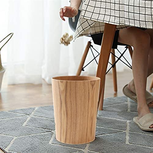 2.3 גלונים עץ אשפה יכול פח לבית או למשרד, יפני-סגנון טבעי עץ עגול פח, קל משקל, יציב עבור תחת שולחן, מטבח, חדר שינה,