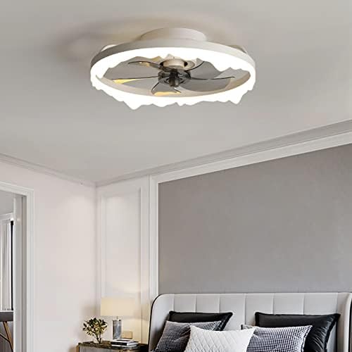 מאווררים שקטים של FEHUN עם אורות תקרה 3 מאוורר מהירות עם שלט רחוק LED אורות תקרה לעומק עם טיימר לסלון חדר אוכל לחדר