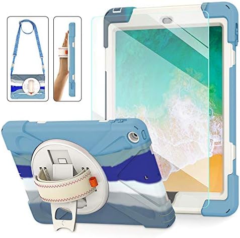 Ambison iPad Casse דור 6, הגנה מפני זעזועים בגוף מלא הגנה אטום הלם לילדים, ipad 9.7 אינץ