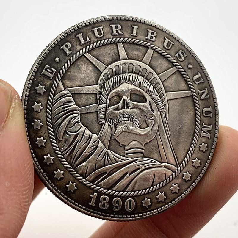 1890 נדודים מטבע ראש פסל חירות פליז ישן כסף הנצחה מטבע קרפט נחושת כסף מטבע מדליית