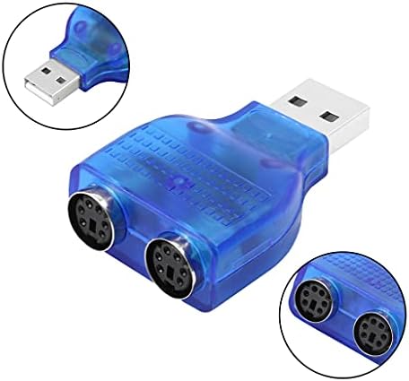 Yacsejao USB ל- PS2 מתאם USB זכר ל- PS/2 מפצל ממיר נקבה למקלדת עכבר