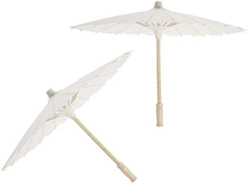 גאדפיפארטי 2 יחידות נייר לבן מטריית מפרסול מטרייה סינית/יפנית מטרייה דקורטיבי