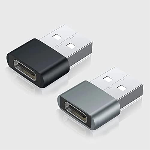 USB-C נקבה ל- USB מתאם מהיר זכר התואם למכשירי Samsung Galaxy S8 עבור מטען, סנכרון, מכשירי OTG כמו מקלדת, עכבר, רוכסן, GamePad,