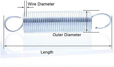 לחץ חומרה קפיץ קפיץ קפיץ אבץ לבן מאפיין קפיץ קפיץ קפיץ עם קוטר חוט וו 0.6 ממ קוטר חיצוני 7 ממ אורך 20-60