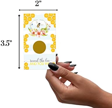 נייר חכם מסיבה דבורה מגרד כרטיסי משחק מאמא למגדר דבורים חושף - כרטיסי הגרלה למקלחות - טובות חתונה כפריות