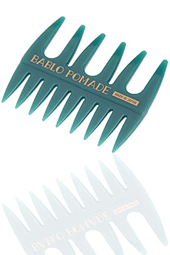BABLO POMADE מסרק שיניים רחב לגברים שיער מתולתל סט רטוב סט סטיילינג ירוק תוצרת יפן BARBER