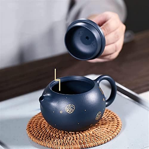 קומקום קומקום קומקום 170 מל חרס סגול קומקומי קומפוזים בצורת כדור צורת סיר תה קומקום קומקום בעבודת יד.