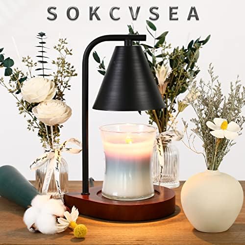 SOKCVSEA ניחוח מנורת חמה יותר - עיצוב הבית שעווה להמיס לנרות צנצנת בגודל קטן