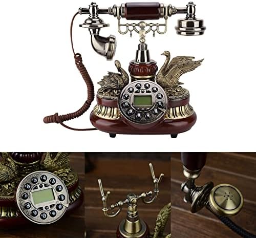 טלפון עתיק וינטג 'בסגנון אירופאי, חיוג רוטרי עתיק טלפונים רטרו טלפונים לקישוט משרדים במלונות ביתי