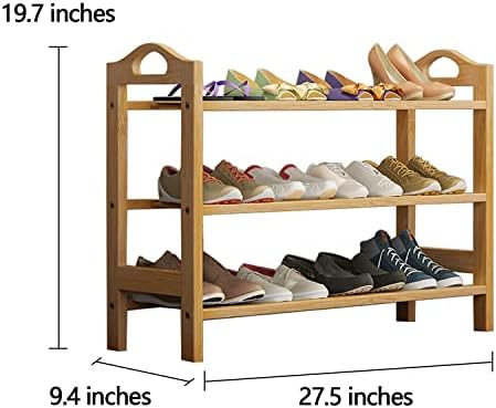JAPIIM 3-שכבות מתלים נעליים עומדות חופשיות, מדפי אחסון מעשיים, מתלי אחסון, מתלי נעליים עומדים בחינם לארונות